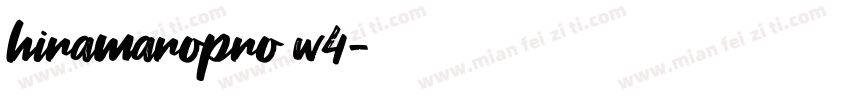 hiramaropro w4字体转换